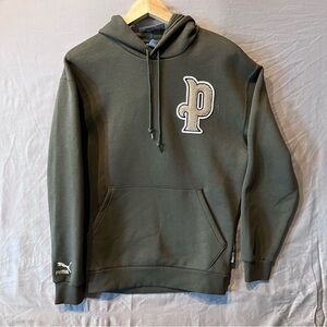 Puma Green Hoodie Sweatshirt with Signature Logo